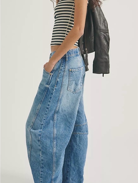 We The Free Denim - We The Free Light Blue Wide-Leg Flare Jeans